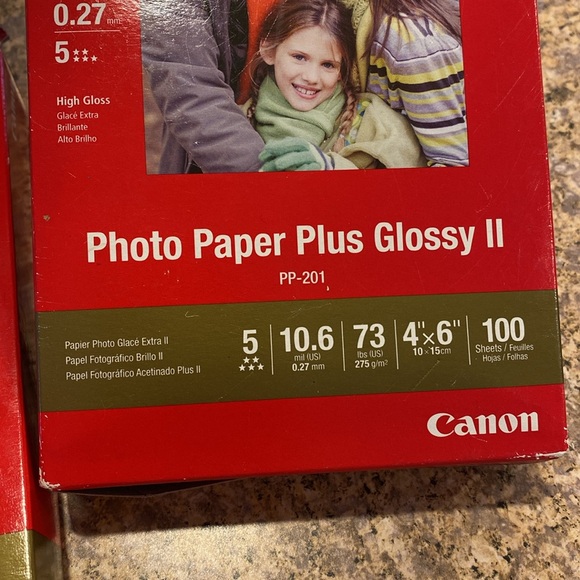 NIP 2 Canon Photo Paper Plus Glossy II PP-201 4”x6” 100 Sheets Per Package PIXMA - Picture 14 of 14